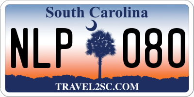 SC license plate NLP080