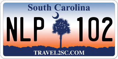 SC license plate NLP102