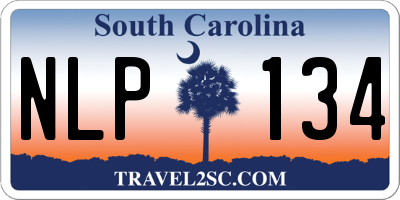 SC license plate NLP134