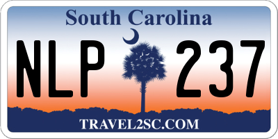 SC license plate NLP237