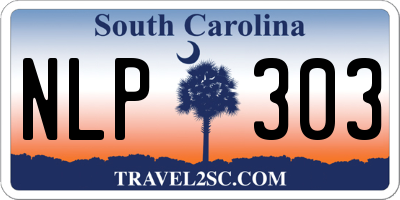 SC license plate NLP303