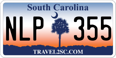 SC license plate NLP355