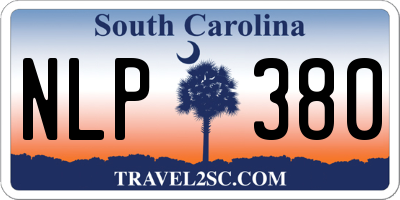 SC license plate NLP380