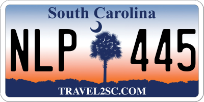 SC license plate NLP445