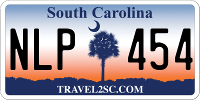 SC license plate NLP454