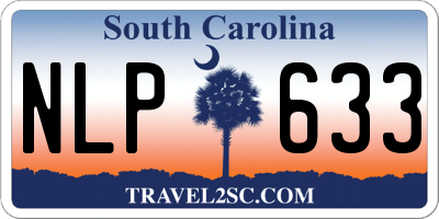 SC license plate NLP633