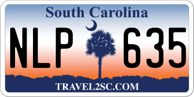 SC license plate NLP635