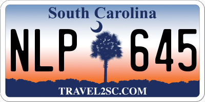 SC license plate NLP645