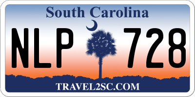 SC license plate NLP728