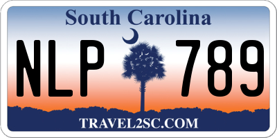 SC license plate NLP789