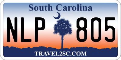 SC license plate NLP805