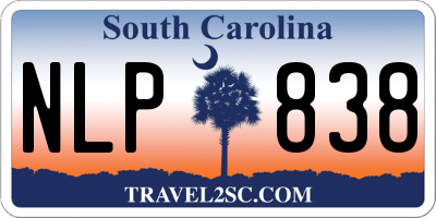 SC license plate NLP838