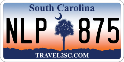 SC license plate NLP875