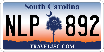 SC license plate NLP892