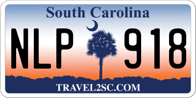 SC license plate NLP918