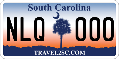 SC license plate NLQ000