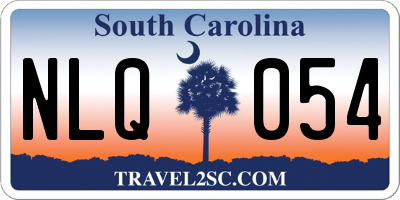 SC license plate NLQ054