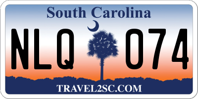 SC license plate NLQ074