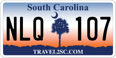 SC license plate NLQ107