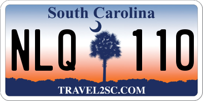 SC license plate NLQ110