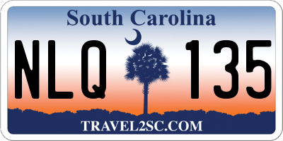 SC license plate NLQ135