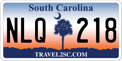 SC license plate NLQ218