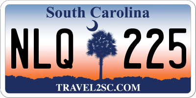 SC license plate NLQ225