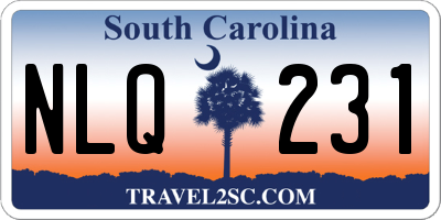 SC license plate NLQ231