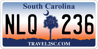 SC license plate NLQ236