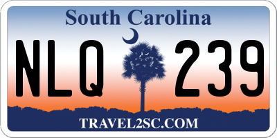 SC license plate NLQ239