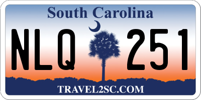 SC license plate NLQ251