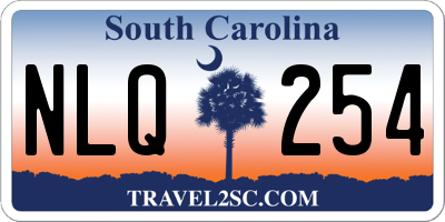 SC license plate NLQ254