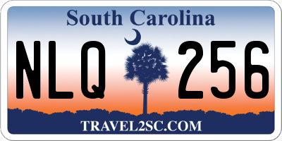 SC license plate NLQ256