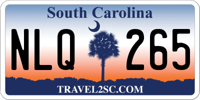 SC license plate NLQ265