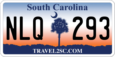 SC license plate NLQ293