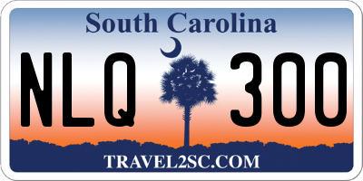 SC license plate NLQ300