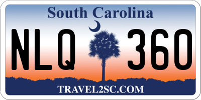 SC license plate NLQ360