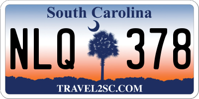 SC license plate NLQ378