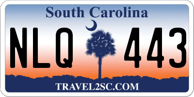 SC license plate NLQ443