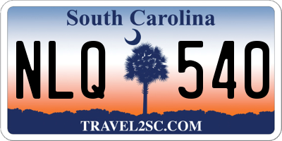 SC license plate NLQ540