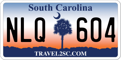 SC license plate NLQ604
