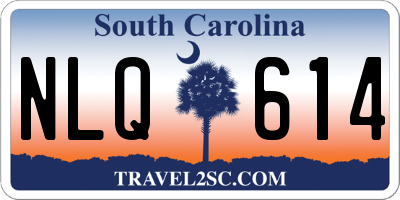 SC license plate NLQ614