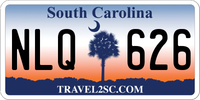 SC license plate NLQ626