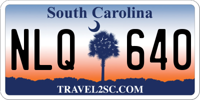 SC license plate NLQ640