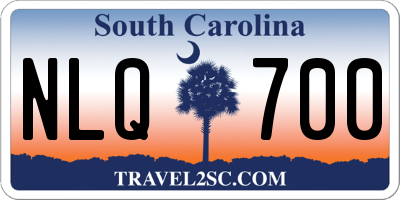 SC license plate NLQ700