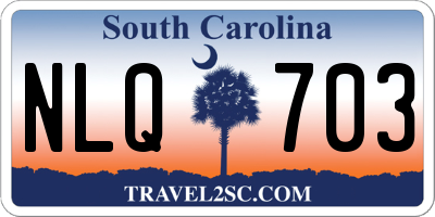 SC license plate NLQ703