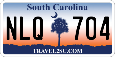 SC license plate NLQ704