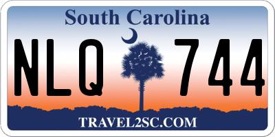 SC license plate NLQ744