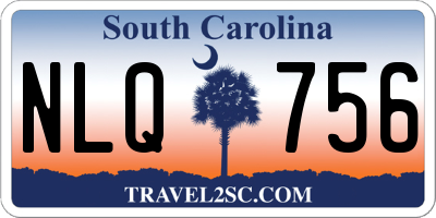 SC license plate NLQ756