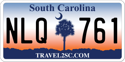 SC license plate NLQ761